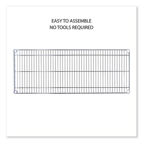 5-Shelf Wire Shelving Kit with Casters and Shelf Liners, 48w x 18d x 72h, Silver. Picture 8