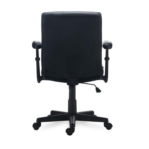 Alera Harthope Leather Task Chair, Supports Up to 275 lb, Black Seat/Back, Black Base. Picture 3