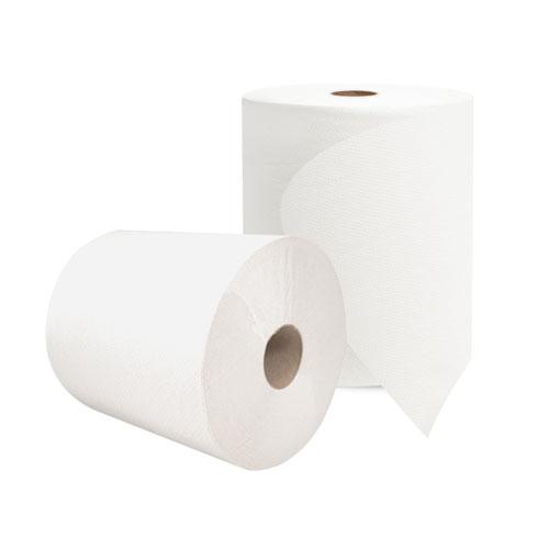 Valay Universal TAD Roll Towels, 1-Ply, 8 x 600 ft, White, 6 Rolls/Carton. Picture 4
