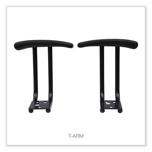 Optional Fixed Height T-Arms for Alera Essentia and Interval Series Chairs, Black, 2/Set. Picture 5