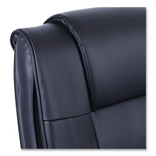 Alera Ravino Big/Tall High-Back Bonded Leather Chair, Headrest, Supports 450 lb, 20.07" to 23.74" Seat, Black, Chrome Base. Picture 11