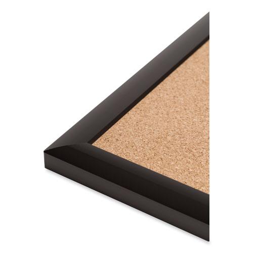Cork Bulletin Board with Black Aluminum Frame, 70 x 47, Tan Surface. Picture 2