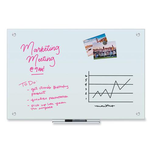 Glass Dry Erase Board, 35 x 23, White Surface. Picture 2