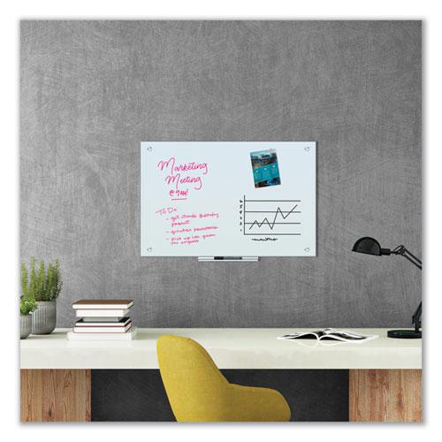 Glass Dry Erase Board, 35 x 23, White Surface. Picture 4