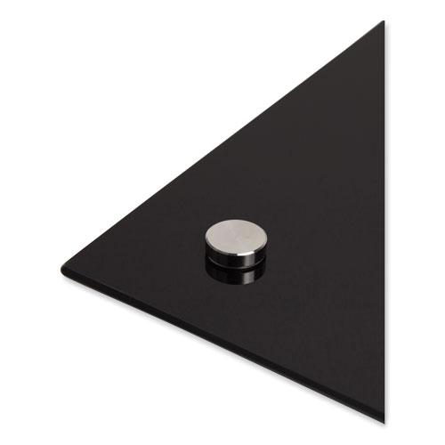Black Glass Dry Erase Board, 35 x 23, Black Surface. Picture 5