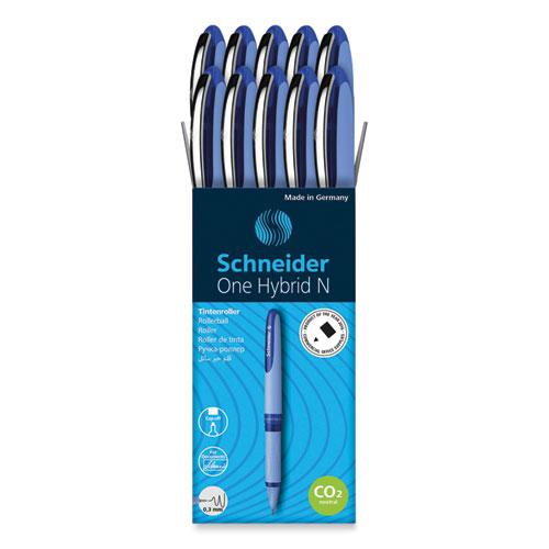 One Hybrid N Roller Ball Pen, Stick, Extra-Fine 0.3 mm, Blue Ink, Blue Barrel, 10/Box. Picture 1