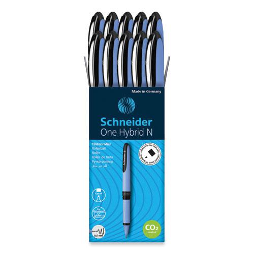 One Hybrid N Roller Ball Pen, Stick, Fine 0.5 mm, Black Ink, Blue Barrel, 10/Box. Picture 1