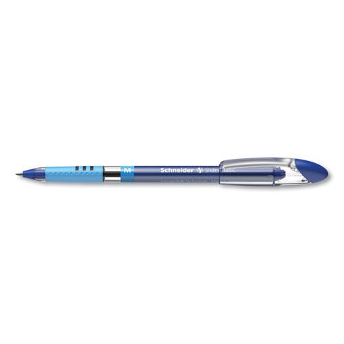 Slider Basic Ballpoint Pen, Stick, Medium 0.8 mm, Blue Ink, Blue Barrel, 10/Box. Picture 7