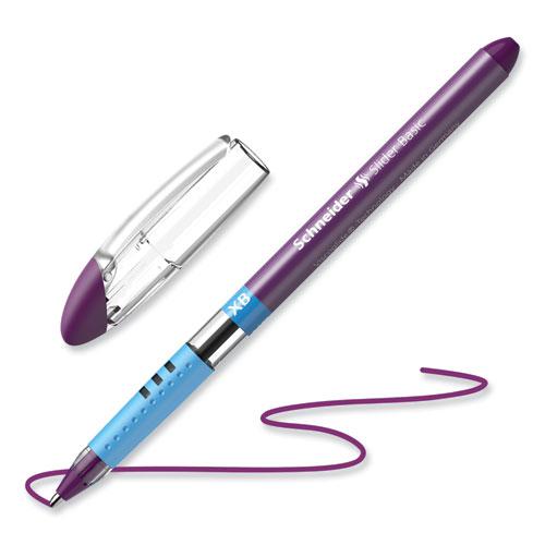 Slider Basic Ballpoint Pen, Stick, Extra-Bold 1.4 mm, Violet Ink, Violet Barrel, 10/Box. Picture 1