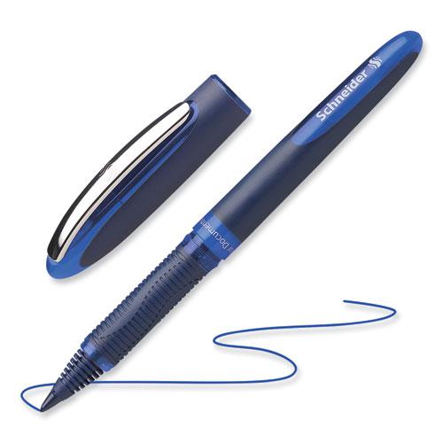 One Business Roller Ball Pen, Stick, Fine 0.6 mm, Blue Ink, Blue Barrel, 10/Box. Picture 2