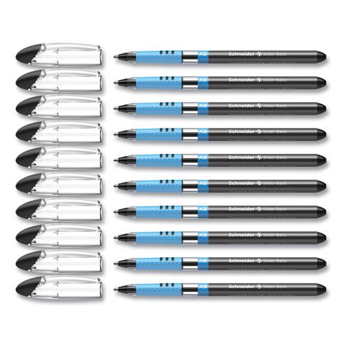 Slider Basic Ballpoint Pen, Stick, Extra-Bold 1.4 mm, Black Ink, Black Barrel, 10/Box. Picture 8