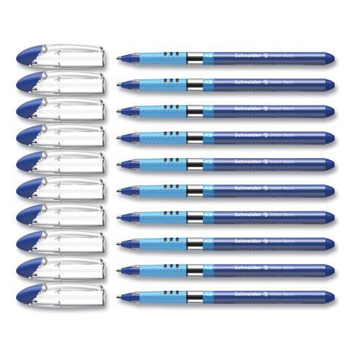 Slider Basic Ballpoint Pen, Stick, Extra-Bold 1.4 mm, Blue Ink, Blue Barrel, 10/Box. Picture 8