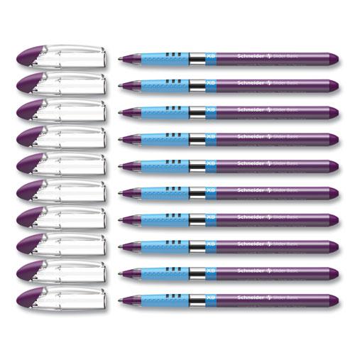 Slider Basic Ballpoint Pen, Stick, Extra-Bold 1.4 mm, Violet Ink, Violet Barrel, 10/Box. Picture 7