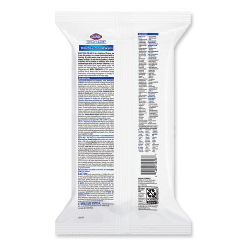 Bleach Germicidal Wipes, 1-Ply, 6.75 x 9, Unscented, White, 100 Wipes/Flat Pack, 6 Packs/Carton. Picture 2