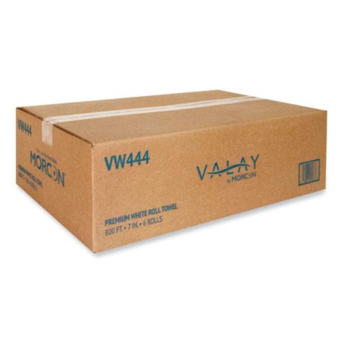 Valay Proprietary Roll Towels, 1-Ply, 7" x 800 ft, White, 6 Rolls/Carton. Picture 4