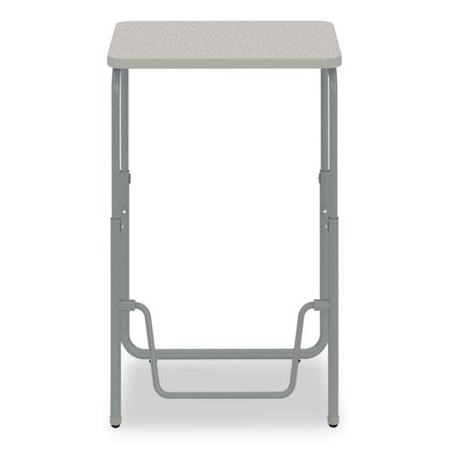 AlphaBetter 2.0 Height-Adjustable Student Desk with Pendulum Bar, 27.75" x 19.75" x 29" to 43", Pebble Gray. Picture 7