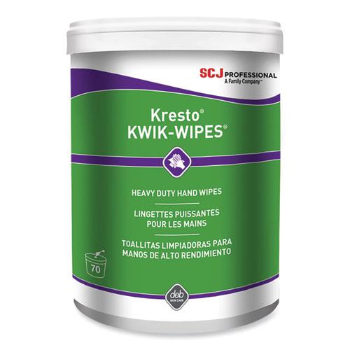 Kresto KWIK-WIPES, Cloth, 1-Ply, 7.9 x 5.7, Citrus, White, 70/Pack, 6 Packs/Carton. Picture 1
