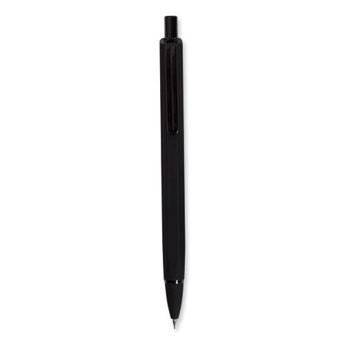 Cambria Soft Touch Mechanical Pencil, 0.7 mm, HB (#2), Black Lead, Black Barrel, 12/Pack. Picture 2