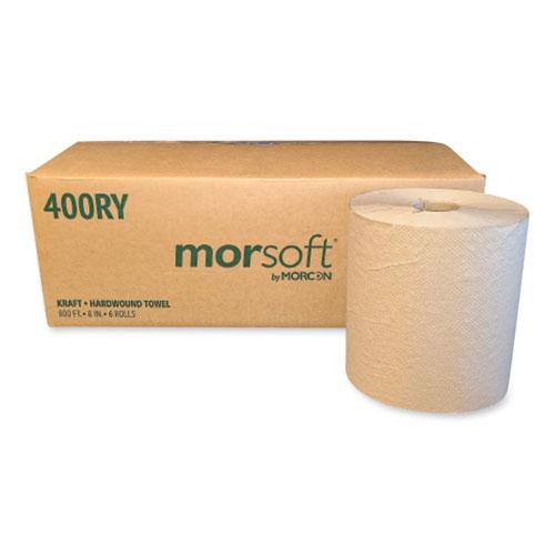 Morsoft Controlled Towels, Y-Notch, 8" x 800 ft, Kraft, 6/Carton. Picture 4