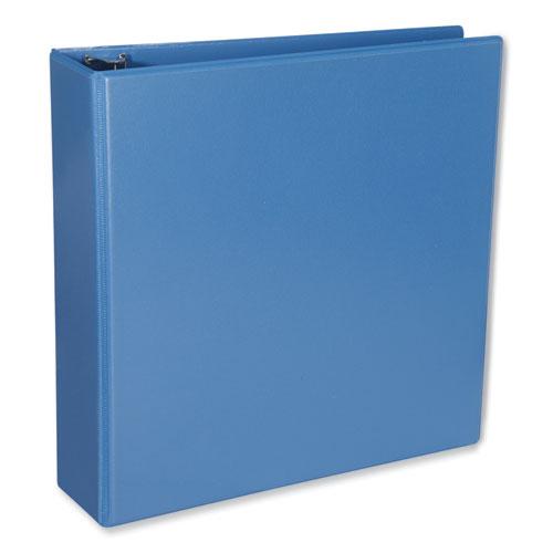 Slant D-Ring View Binder, 3 Rings, 2" Capacity, 11 x 8.5, Light Blue. Picture 3