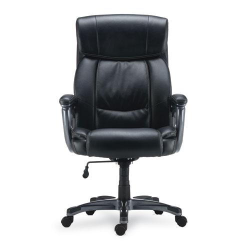 Alera Egino Big and Tall Chair, Supports Up to 400 lb, Black Seat/Back, Black Base. Picture 2