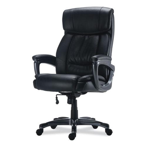 Alera Egino Big and Tall Chair, Supports Up to 400 lb, Black Seat/Back, Black Base. Picture 4