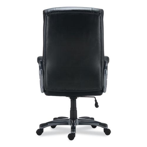 Alera Egino Big and Tall Chair, Supports Up to 400 lb, Black Seat/Back, Black Base. Picture 5