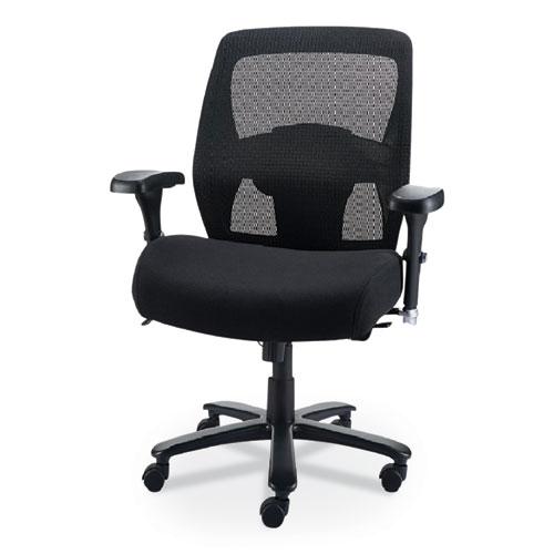 Alera Faseny Series Big and Tall Manager Chair, Supports Up to 400 lbs, 17.48" to 21.73" Seat Height, Black Seat/Back/Base. Picture 3