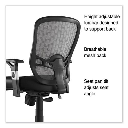 Alera Linhope Chair, Supports Up to 275 lb, Black Seat/Back, Black Base. Picture 5