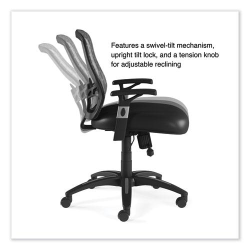 Alera Linhope Chair, Supports Up to 275 lb, Black Seat/Back, Black Base. Picture 6