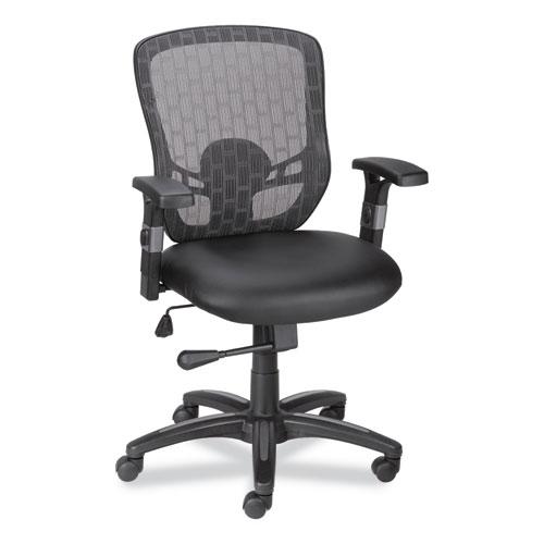 Alera Linhope Chair, Supports Up to 275 lb, Black Seat/Back, Black Base. Picture 1