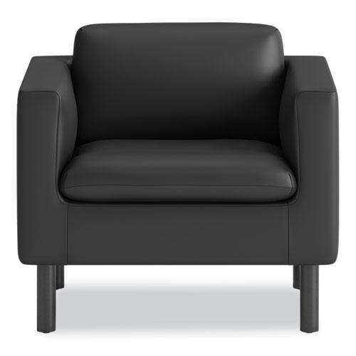 Parkwyn Series Club Chair, 33" x 26.75" x 29", Black Seat, Black Back, Black Base. Picture 3