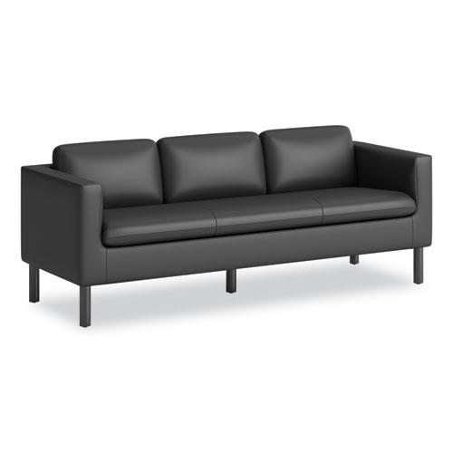 Parkwyn Series Sofa, 77w x 26.75d x 29h, Black. The main picture.