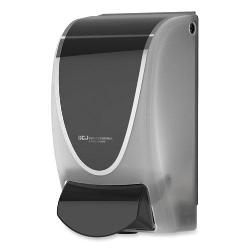 Transparent Manual Dispenser, 1 L, 4.92 x 4.5 x 9.25, Black/Chrome, 15/Carton. Picture 4