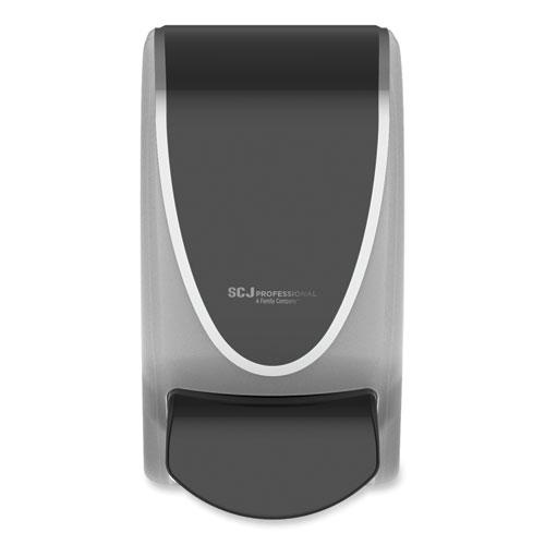 Transparent Manual Dispenser, 1 L, 4.92 x 4.5 x 9.25, Black/Chrome, 15/Carton. Picture 1
