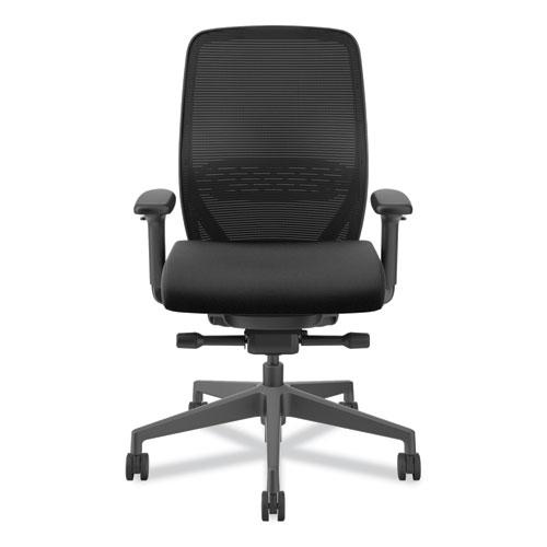Nucleus Series Recharge Task Chair, Supports Up to 300 lb, 16.63 to 21.13 Seat Height, Black Seat/Back, Black Base. Picture 2