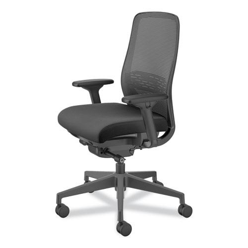 Nucleus Series Recharge Task Chair, Supports Up to 300 lb, 16.63 to 21.13 Seat Height, Black Seat/Back, Black Base. Picture 7