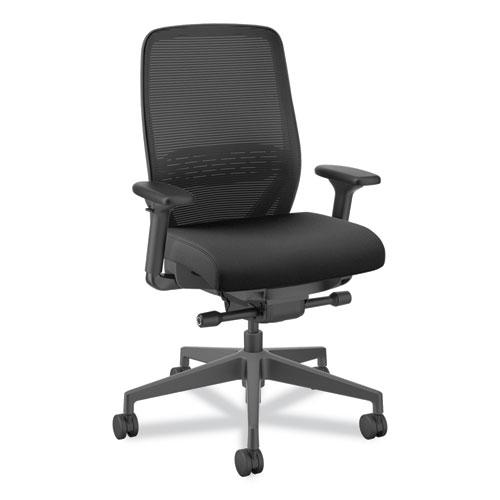 Nucleus Series Recharge Task Chair, Supports Up to 300 lb, 16.63 to 21.13 Seat Height, Black Seat/Back, Black Base. Picture 1