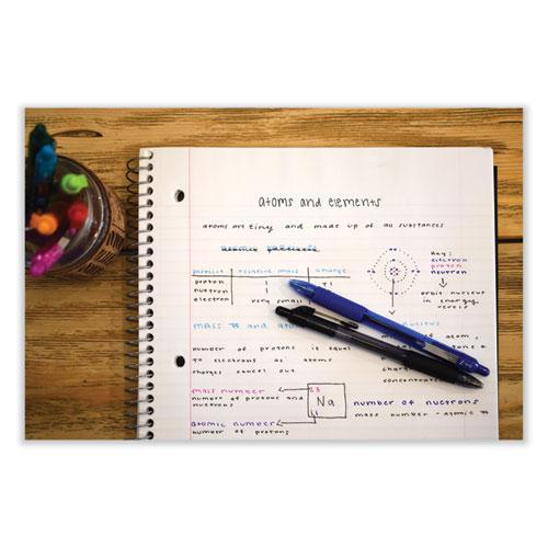 Z-Grip Ballpoint Pen, Retractable, Medium 0.7 mm, Black Ink, Clear/Black Barrel, 30/Pack. Picture 4