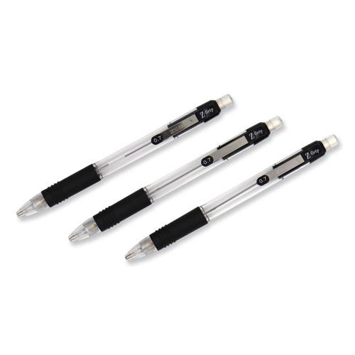 Z-Grip Mechanical Pencil, 0.7 mm, HB (#2), Black Lead, Clear/Black Barrel, 24/Pack. Picture 4