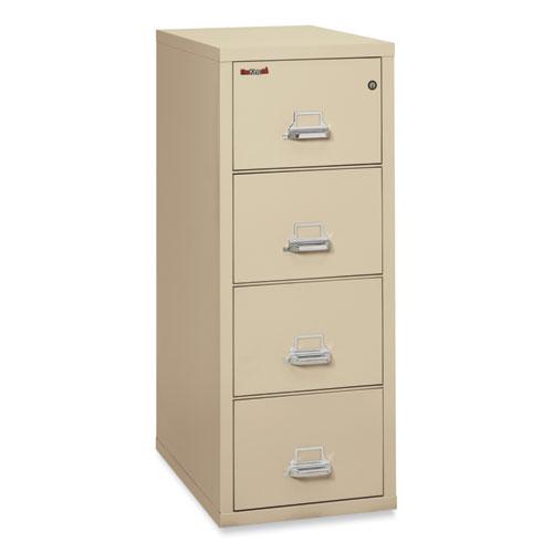 Insulated Vertical File, 1-Hour Fire Protection, 4 Legal-Size File Drawers, Parchment, 20.81" x 31.56" x 52.75". Picture 2