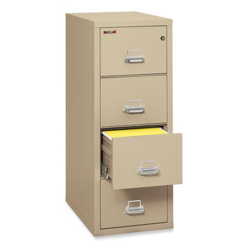 Insulated Vertical File, 1-Hour Fire Protection, 4 Legal-Size File Drawers, Parchment, 20.81" x 31.56" x 52.75". Picture 4