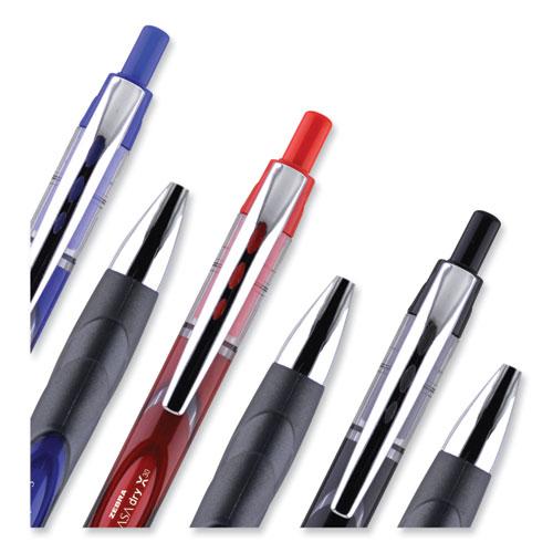 Sarasa Dry Gel X30 Gel Pen, Retractable, Medium 0.7 mm, Black Ink, Black/Silver Barrel, 24/Pack. Picture 5