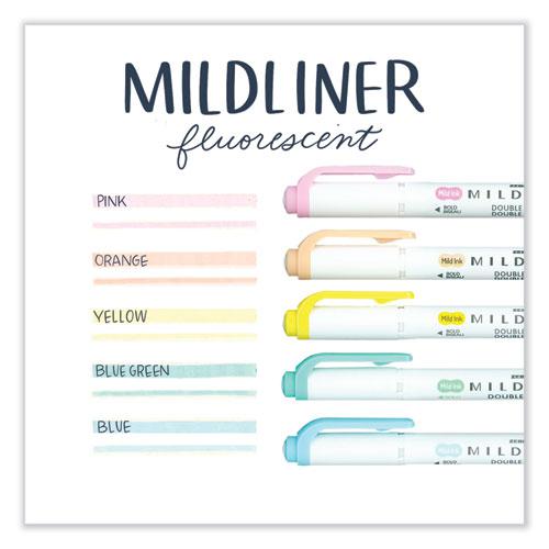 Mildliner Double Ended Highlighter, Assorted Ink Colors, Bold-Chisel/Fine-Bullet Tips, Assorted Barrel Colors, 5/Pack. Picture 3