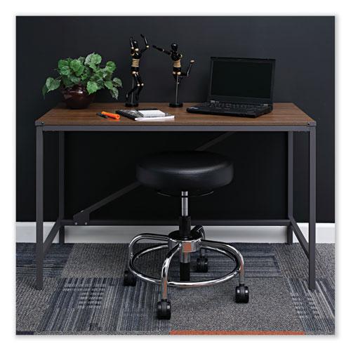 Alera HL Series Height-Adjustable Utility Stool, Backless, Supports Up to 300 lb, 24" Seat Height, Black Seat, Chrome Base. Picture 5