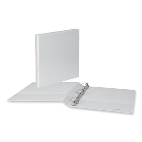 Slant D-Ring View Binder, 3 Rings, 1" Capacity, 11 x 8.5, White, 12/Carton. Picture 1
