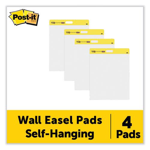 Self-Stick Wall Pad, Unruled, 20 x 23, White, 20 Sheets/Pad, 2 Pads/Pack, 2 Packs/Carton. Picture 3