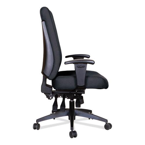 Alera Wrigley Series High Performance High-Back Multifunction Task Chair, Supports 275 lb, 18.7" to 22.24" Seat Height, Black. Picture 8