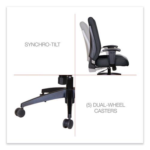 Alera Wrigley Series High Performance High-Back Synchro-Tilt Task Chair, Supports 275 lb, 17.24" to 20.55" Seat Height, Black. Picture 5