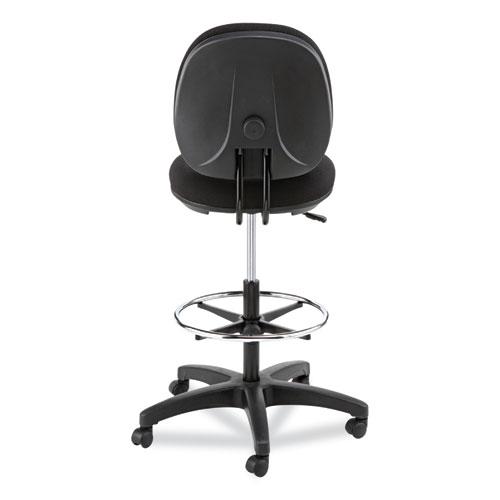 Alera Interval Series Swivel Task Stool, Supports Up to 275 lb, 23.93" to 34.53" Seat Height, Black Fabric. Picture 6